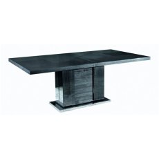 Keona Large Dining Table & 4 Eco Leather Chairs Grey Keona Large Dining Table & 4 Eco Leather Chairs Grey