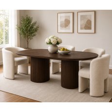 Onda Rectangle Extending Dining Table + 4 Dining Chairs Taupe Onda Rectangle Extending Dining Table + 4 Dining Chairs Taupe