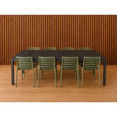 Nardi Outdoor Rio 210cm Extending Table with x6 Doga Chairs & x2 Doga Armchairs