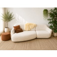 Rom-Curve 253cm Sofa RHF Arm & LHF Chaise- Plus Bolster & Footstool