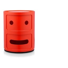 Kartell Componibili Smile 2 Drawers Unit - Red
