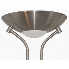 Mother & Child Satin Silver Halogen Floor Lamp
