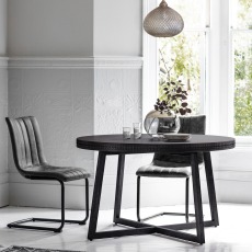 Gallery Direct Boho Round Dining Table, Black