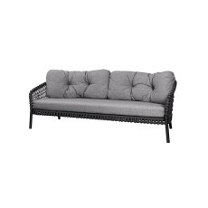 Cane-Line Ocean Dark Grey Soft Rope 3 Seater Sofa