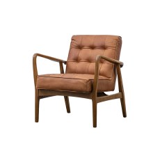 Humber Mid-century Modern Armchair - Vintage Brown Leather
