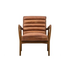 Datsun Vintage Brown Leather Armchair