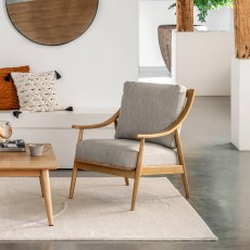 Reliant Mid-Century Modern Armchair | Natural Linen Reliant Mid-Century Modern Armchair | Natural Linen