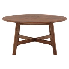 Gallery Direct Madrid Round Coffee Table, Walnut