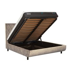 Tempur Arc Super King Ottoman Bed with Quilted Headboard