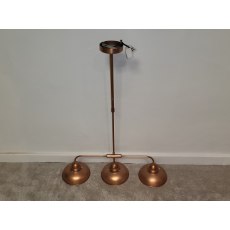 Dynamo 3 light copper pendant
