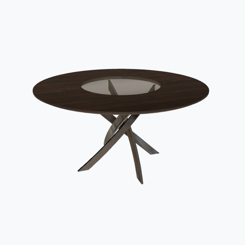 Bontempi Barone Fixed Ring Round Dining Table | 150cm Bontempi Barone Fixed Ring Round Dining Table | 150cm