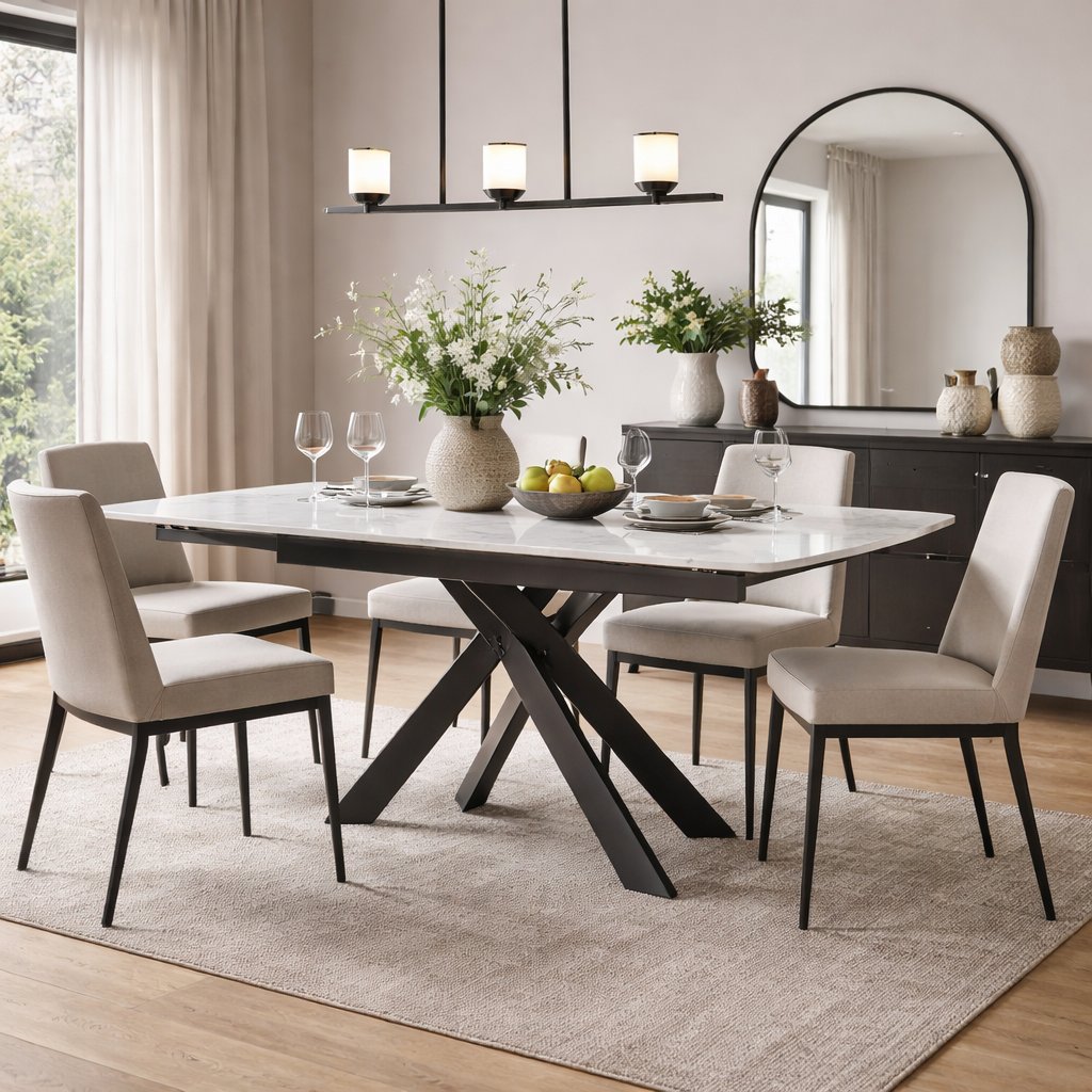 Amine 120cm Motion Dining Table – Extending Dining Table - Lee