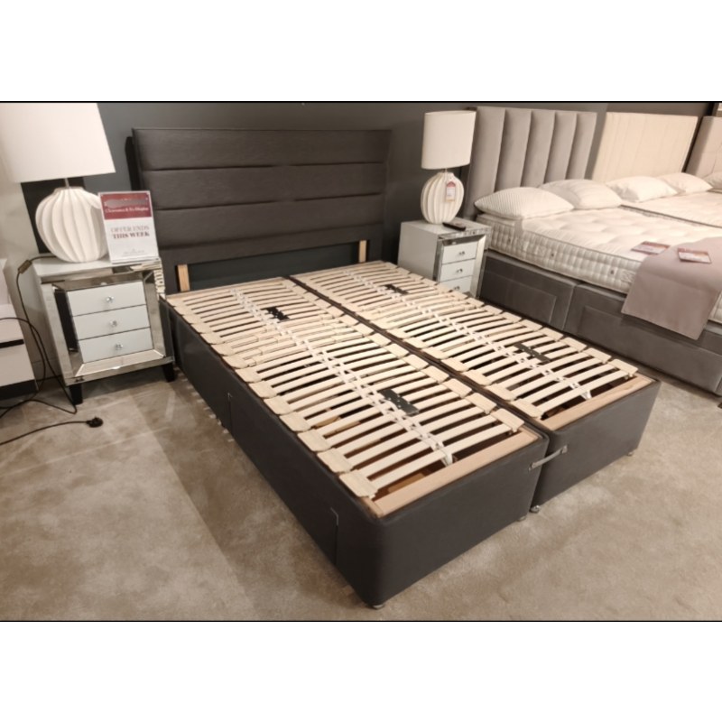 Windsor 5'0' Adjustable divan with 2 x drawers & Dalton headboard Windsor 5'0' Adjustable divan with 2 x drawers & Dalton headboard