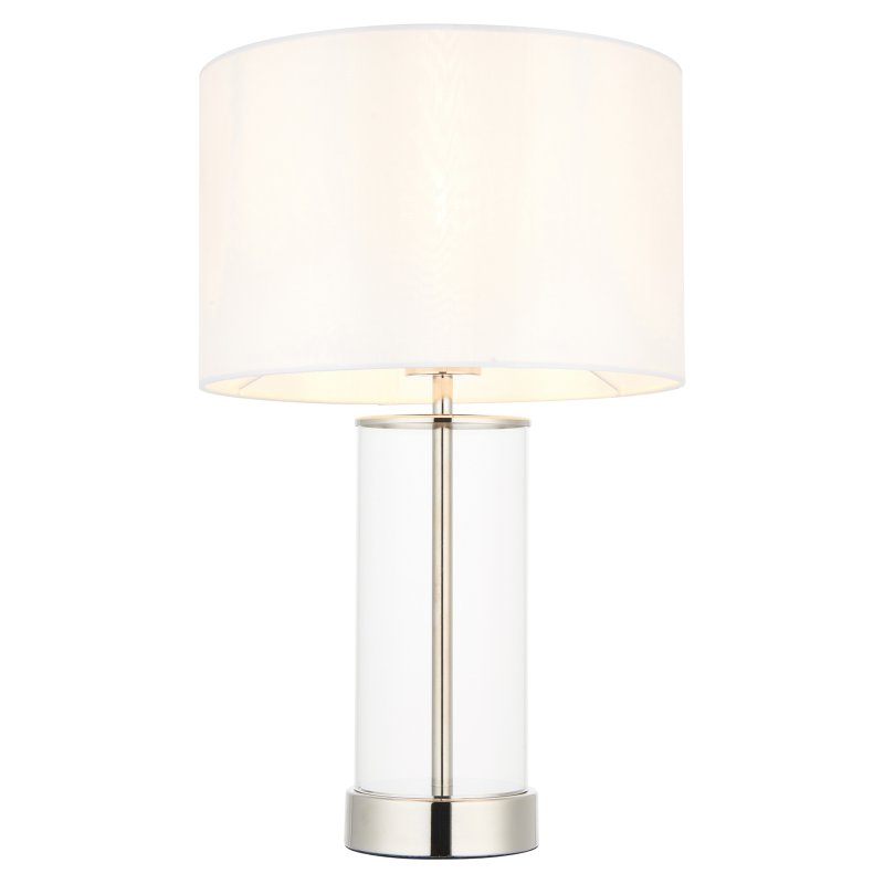 Lessina Table Lamp – Bright Nickel Finish Lessina Table Lamp – Bright Nickel Finish