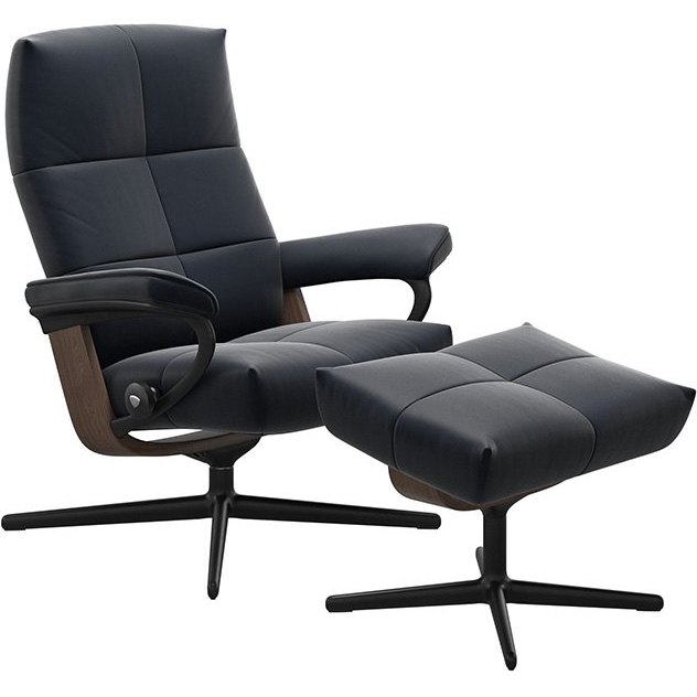 Stressless David Large Recliner Cross Recliner Large Chair & Stool Stressless David Large Recliner Cross Recliner Large Chair & Stool