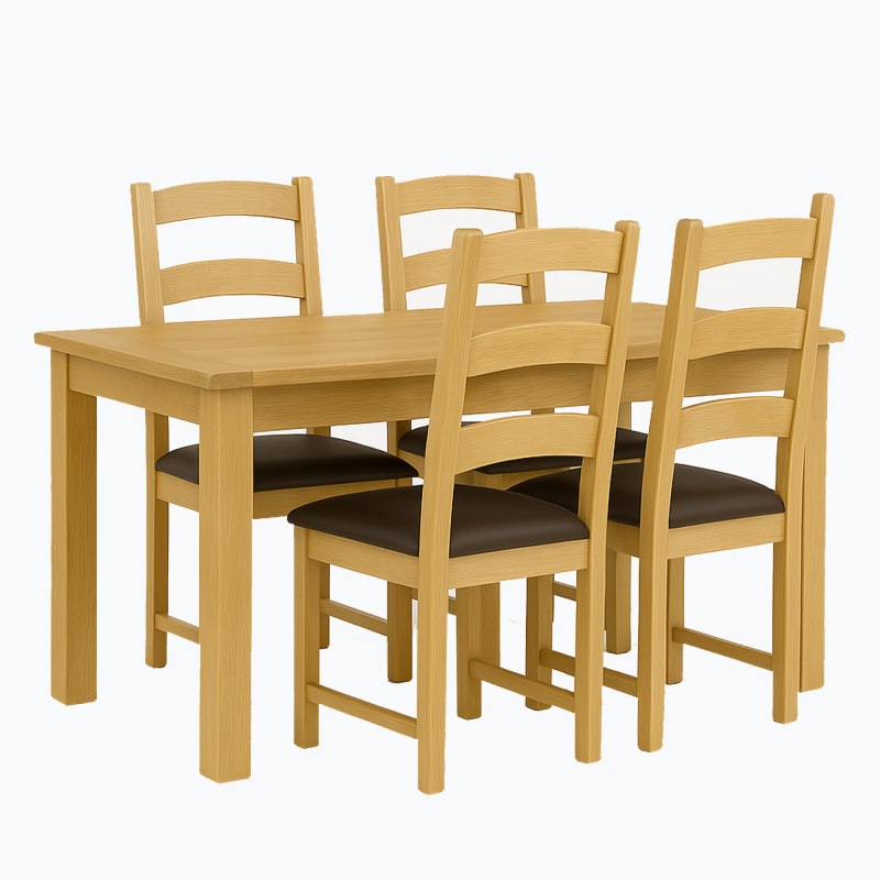 Small Extending Table & 4 Dining Chairs Small Extending Table & 4 Dining Chairs