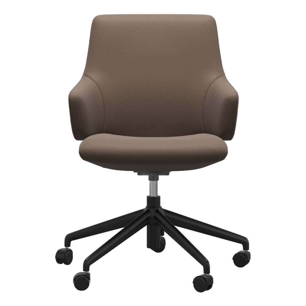 Stressless Laurel Low Back Office Chair With Arms Stressless Laurel Low Back Office Chair With Arms