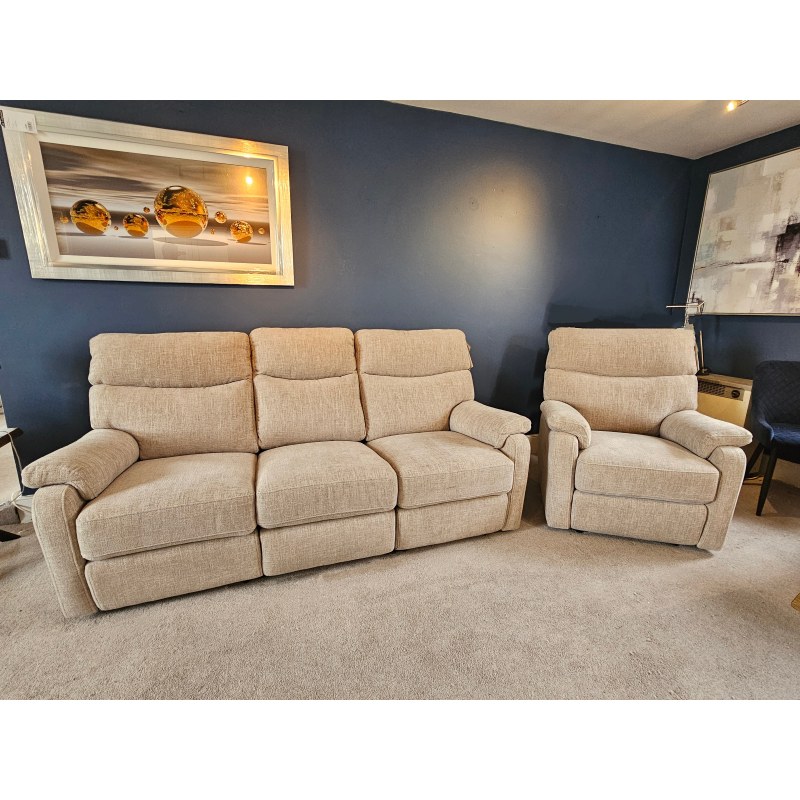 Scott Manual 3 Seater Recliner with Reclining Chair Scott Manual 3 Seater Recliner with Reclining Chair