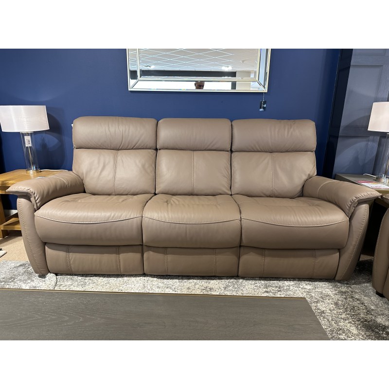 Leena 3 Seater Sofa with 2 power recliners and Power Reclining Chair in Leather Leena 3 Seater Sofa with 2 power recliners and Power Reclining Chair in Leather