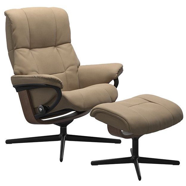 Stressless Mayfair Large Cross Base Chair & Stool Stressless Mayfair Large Cross Base Chair & Stool