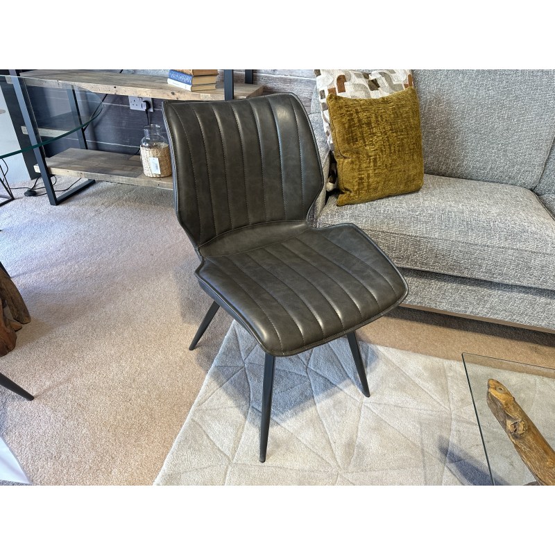 Lotus Dining Chair in Grey ( 2 Available) Lotus Dining Chair in Grey ( 2 Available)