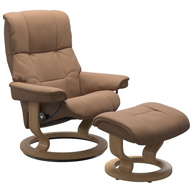 Stressless Mayfair Small Classic Recliner Chair & Stool Stressless Mayfair Small Classic Recliner Chair & Stool