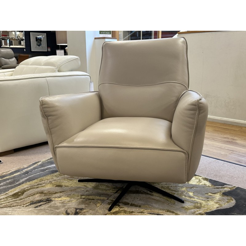 Myla Swivel Return Chair in Leather Myla Swivel Return Chair in Leather
