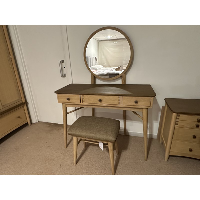 Marvic Dressing Table with Mirror and Matching Fabric Stool Marvic Dressing Table with Mirror and Matching Fabric Stool