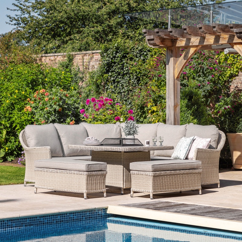 Holton Corner Sofa Dining Set with Fire Pit Holton Corner Sofa Dining Set with Fire Pit