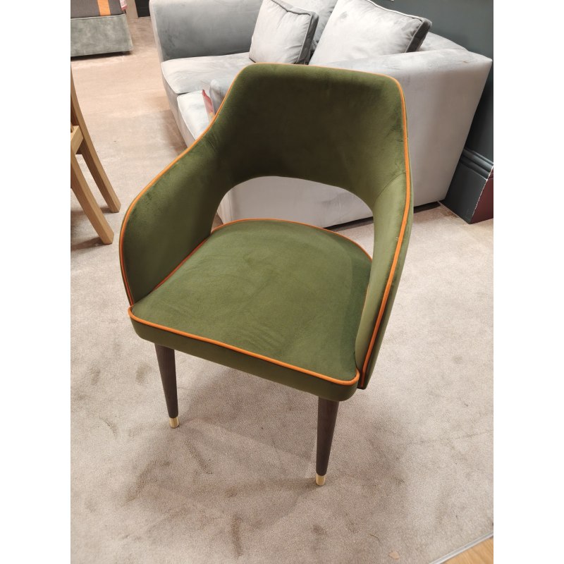 Syros Dining Chair Olive velvet fabric Syros Dining Chair Olive velvet fabric