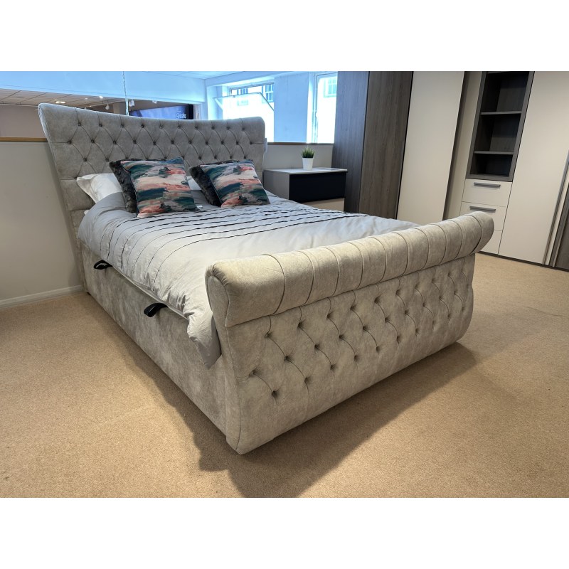 Brittany 5ft Ottoman Side Opening Bedframe in Grey fabric Brittany 5ft Ottoman Side Opening Bedframe in Grey fabric