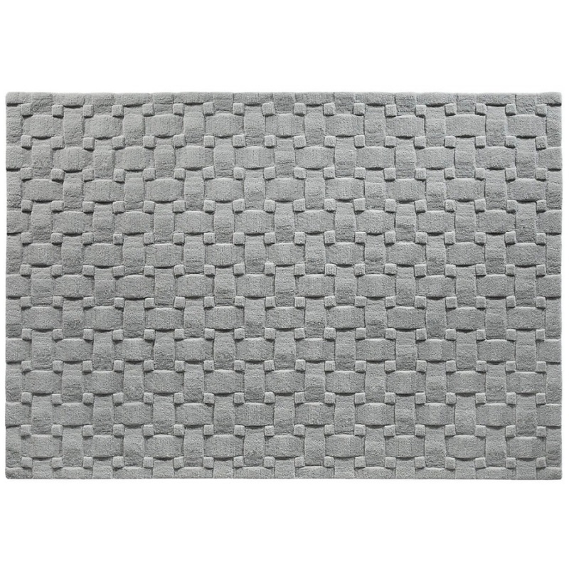 Basketweave 3D New Grey Rug 160 x 230 Basketweave 3D New Grey Rug 160 x 230