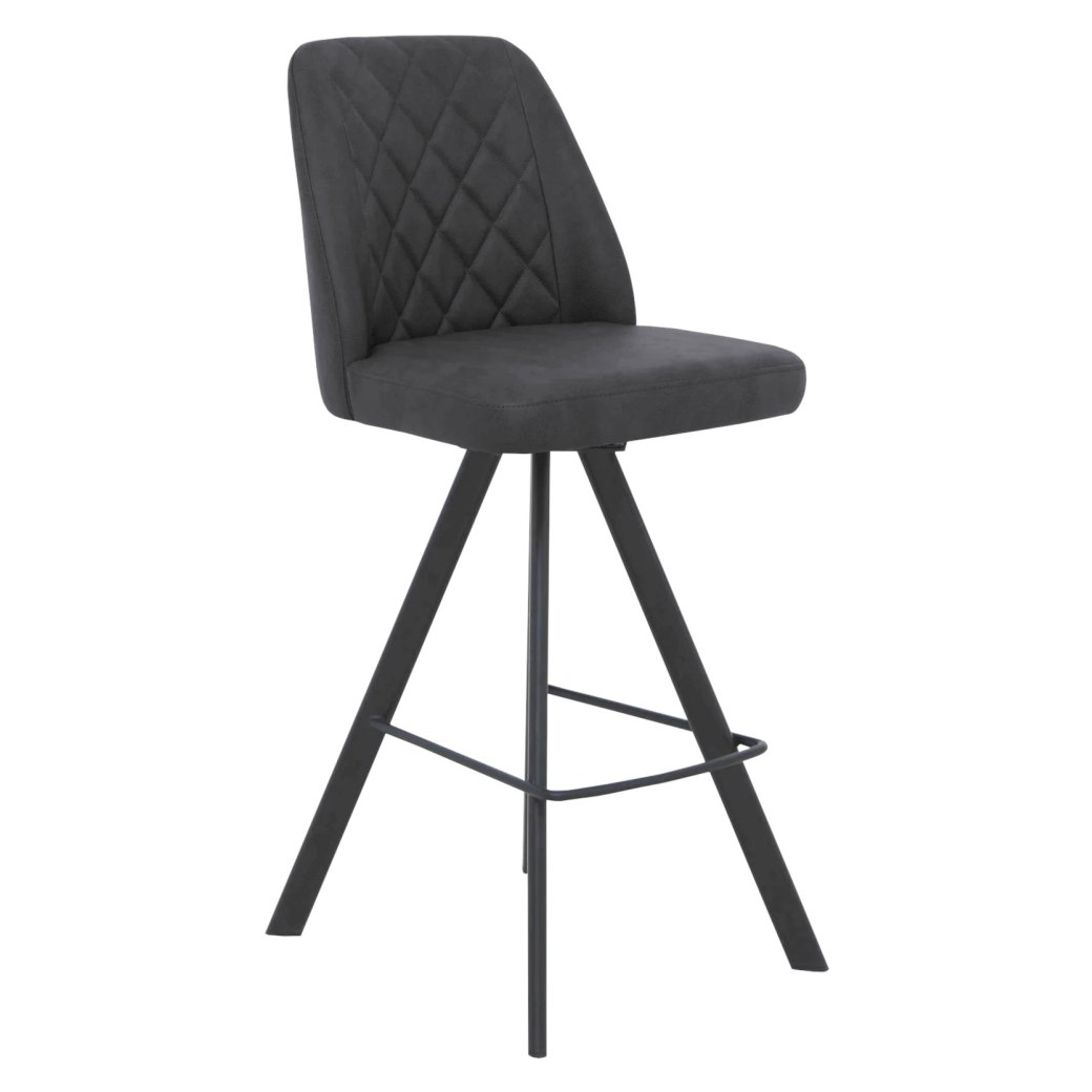 Fucino Swivel Bar Stool in Grey Fucino Swivel Bar Stool in Grey
