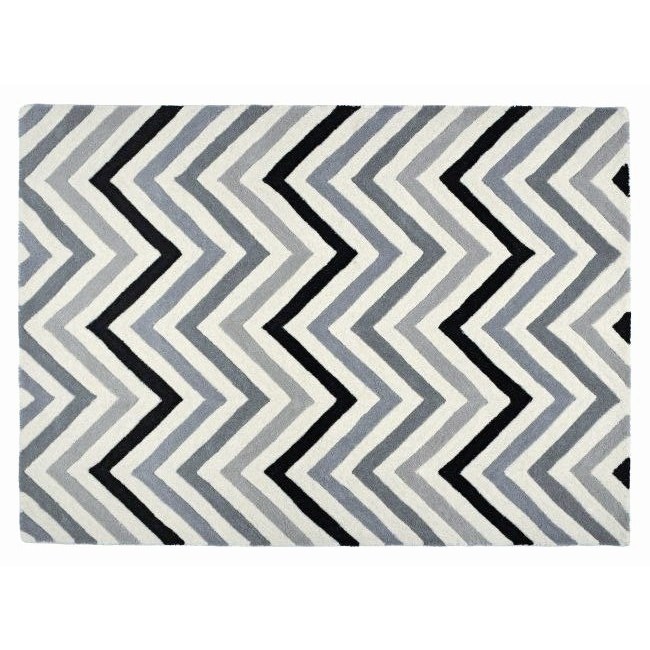 Cabone Grey Zig Zag Carpet 160 x 230 Cabone Grey Zig Zag Carpet 160 x 230