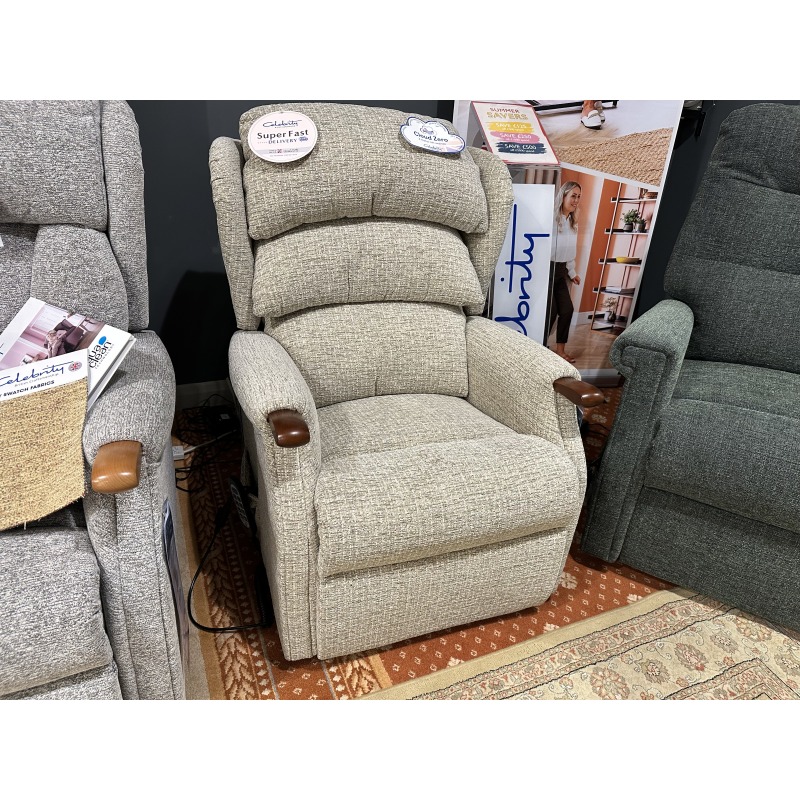 Hereford Petite Size, Cloud Zero 'Lift and Riser' Recliner Chair in Mocha Fabric Hereford Petite Size, Cloud Zero 'Lift and Riser' Recliner Chair in Mocha Fabric