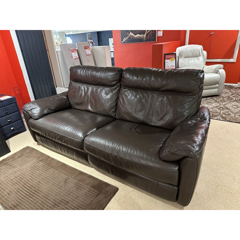 Olivia 3-Seater Sofa (213cm) with 2 Electric Power Recliners in Brown Leather Olivia 3-Seater Sofa (213cm) with 2 Electric Power Recliners in Brown Leather