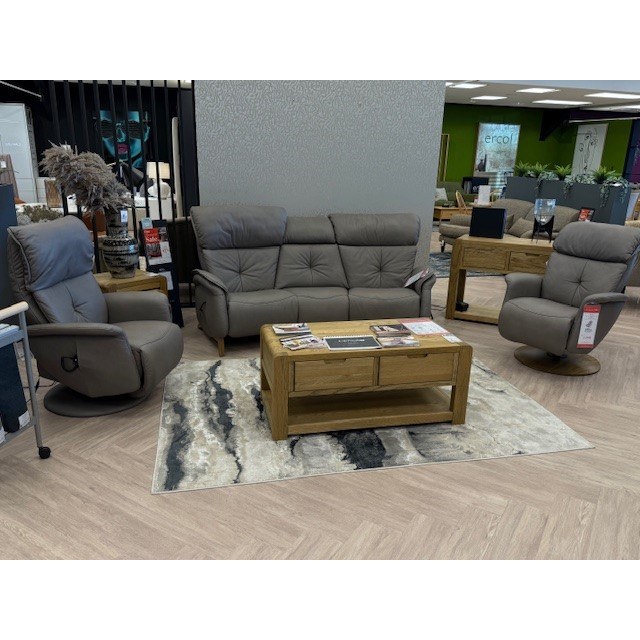 Himolla Swan Curved Electric Sofa with Table + Large Elec Recliner Chair + Medium Lift & Rise Chair Himolla Swan Curved Electric Sofa with Table + Large Elec Recliner Chair + Medium Lift & Rise Chair