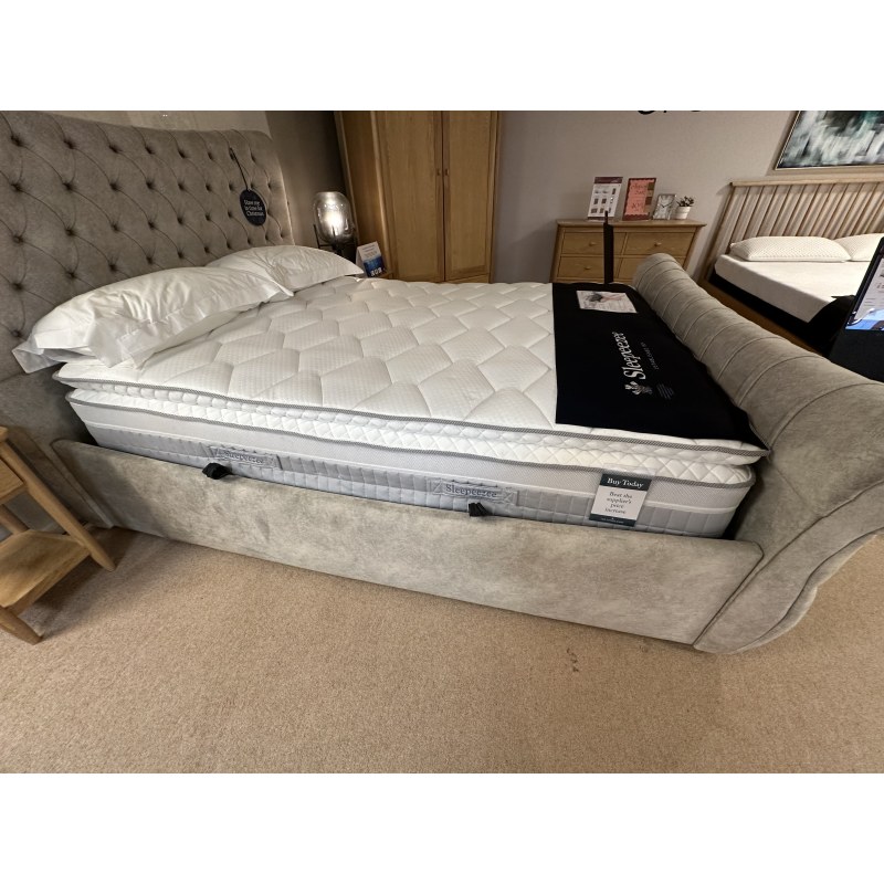 Brittany 5ft Ottoman Bedframe with Side Opening in Grey fabric and Sleepeeze Eco1800 5' Mattress Brittany 5ft Ottoman Bedframe with Side Opening in Grey fabric and Sleepeeze Eco1800 5' Mattress