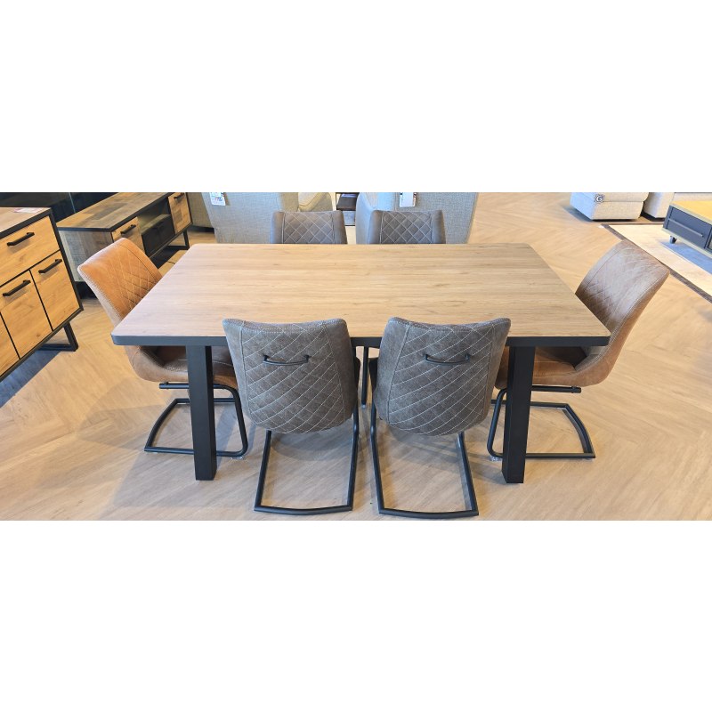 Avalox 170x98cm Dining Table with 6x Armin Dining Chairs Avalox 170x98cm Dining Table with 6x Armin Dining Chairs