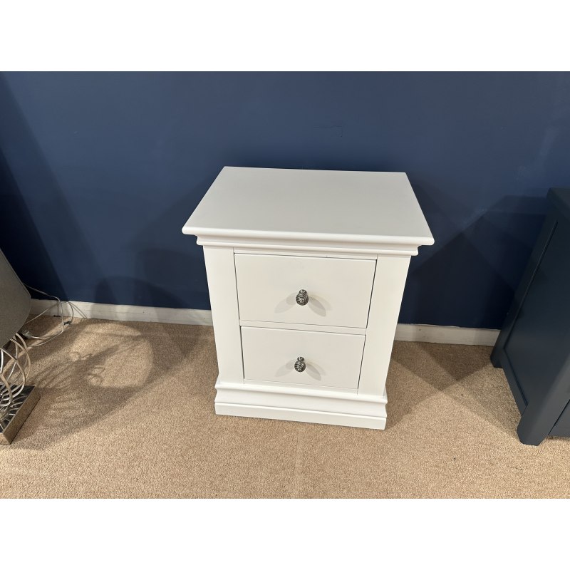Viggo 2 Drawer Bedside in White Viggo 2 Drawer Bedside in White