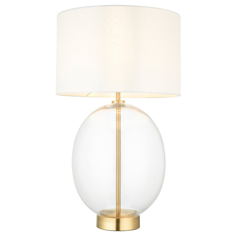 Kelda Oval Table Lamp – Satin Brass Finish Kelda Oval Table Lamp – Satin Brass Finish