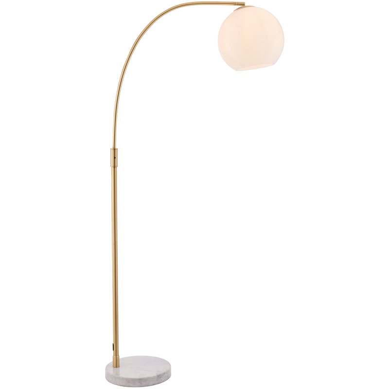 Otto Floor Lamp Antique Brass & Gloss White Otto Floor Lamp Antique Brass & Gloss White
