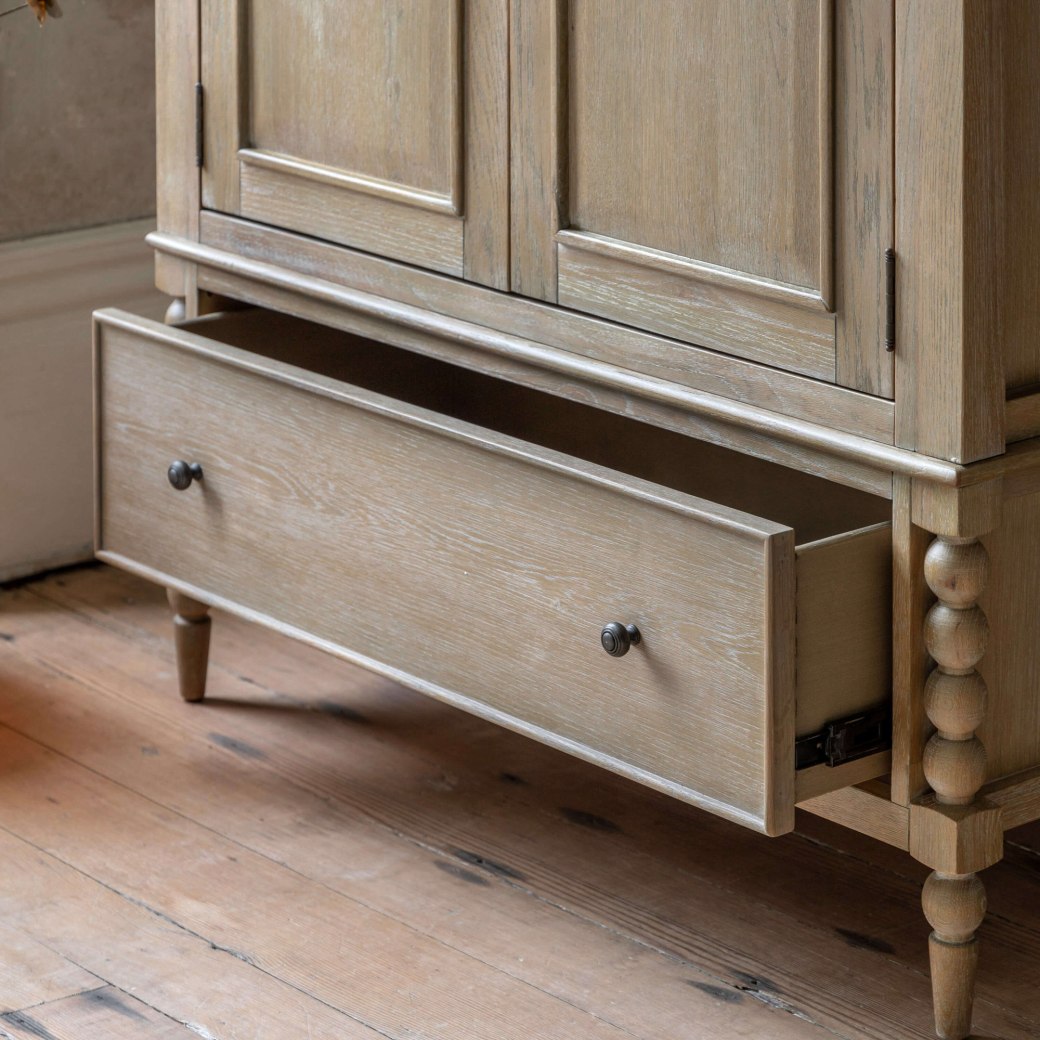 Artisan 2 Door 1 Drawer Wardrobe | Oak Bedroom Wardrobe - Lee Longlands