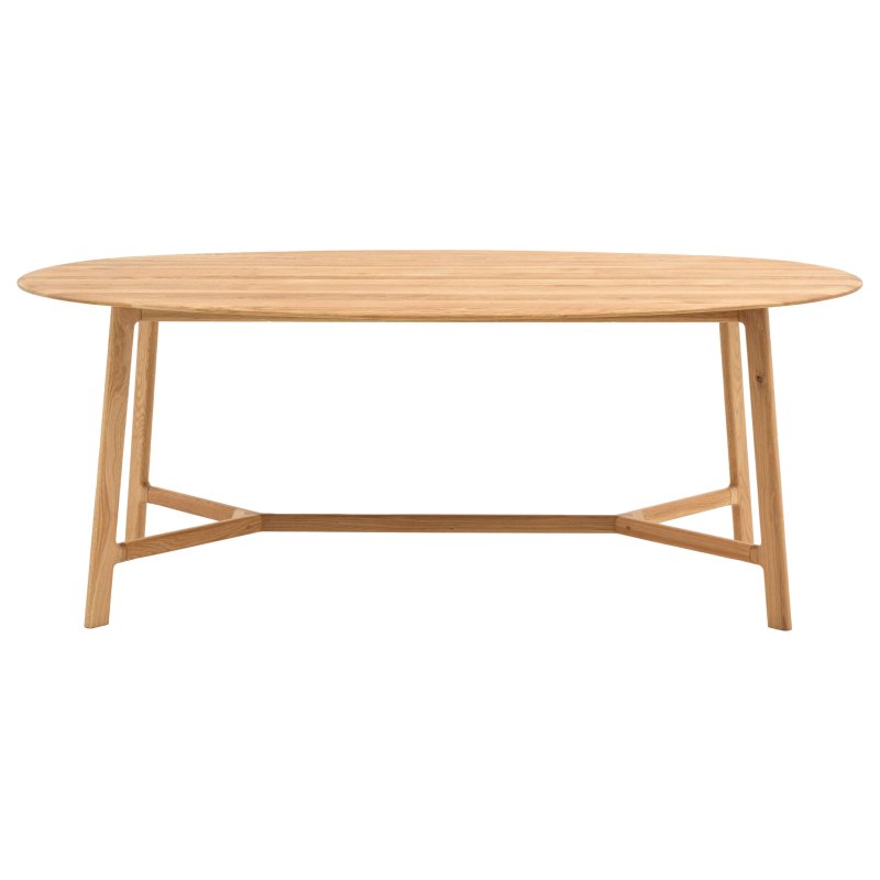 Gallery Direct Madrid Oval Dining Table, Oak Gallery Direct Madrid Oval Dining Table, Oak