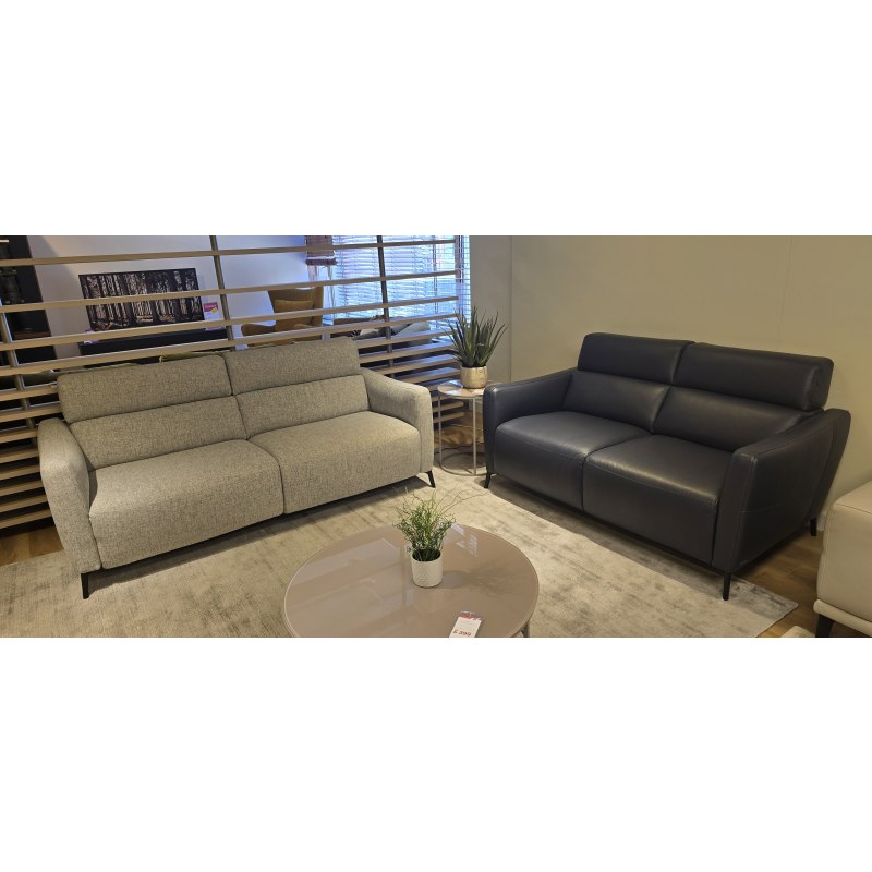 Natuzzi Seattle 2 Cushion Double Electric Sofa & 2 Seat Sofa Natuzzi Seattle 2 Cushion Double Electric Sofa & 2 Seat Sofa