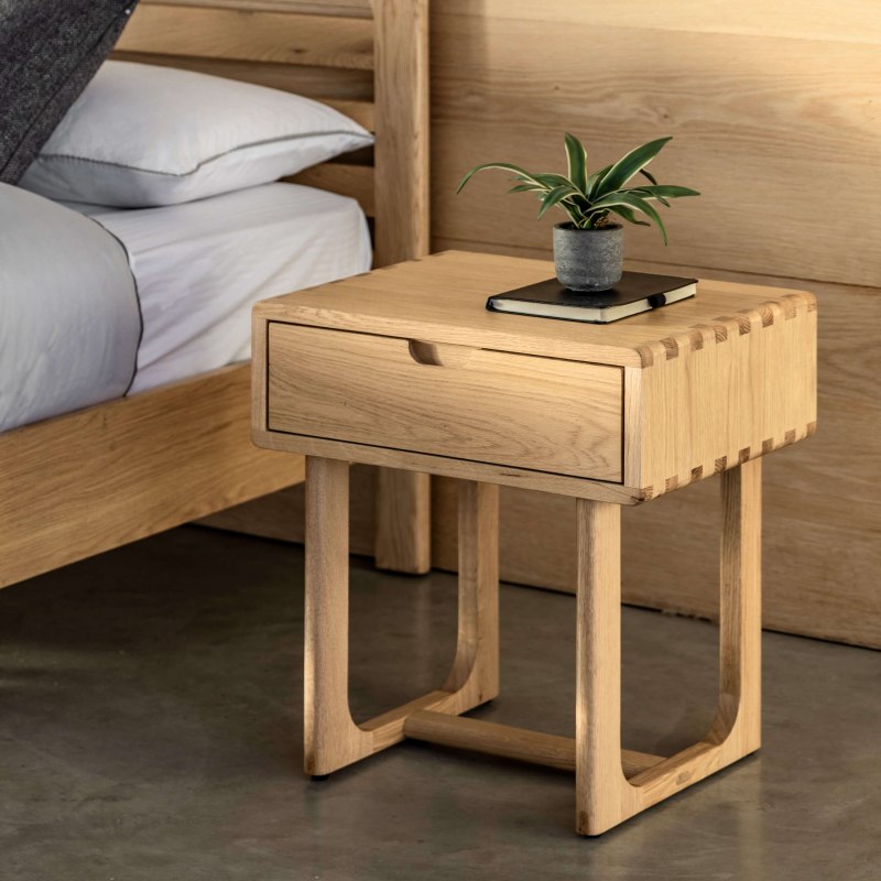 Gallery Direct Craft Natural 1 Drawer Bedside Gallery Direct Craft Natural 1 Drawer Bedside