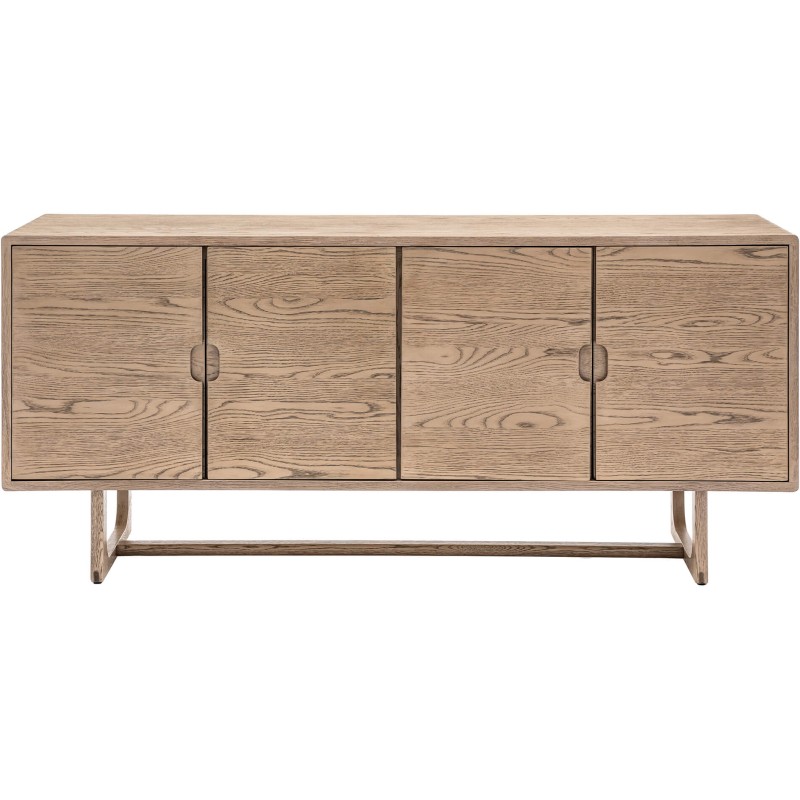 Gallery Direct Craft 4 Door Smoked Sideboard Gallery Direct Craft 4 Door Smoked Sideboard
