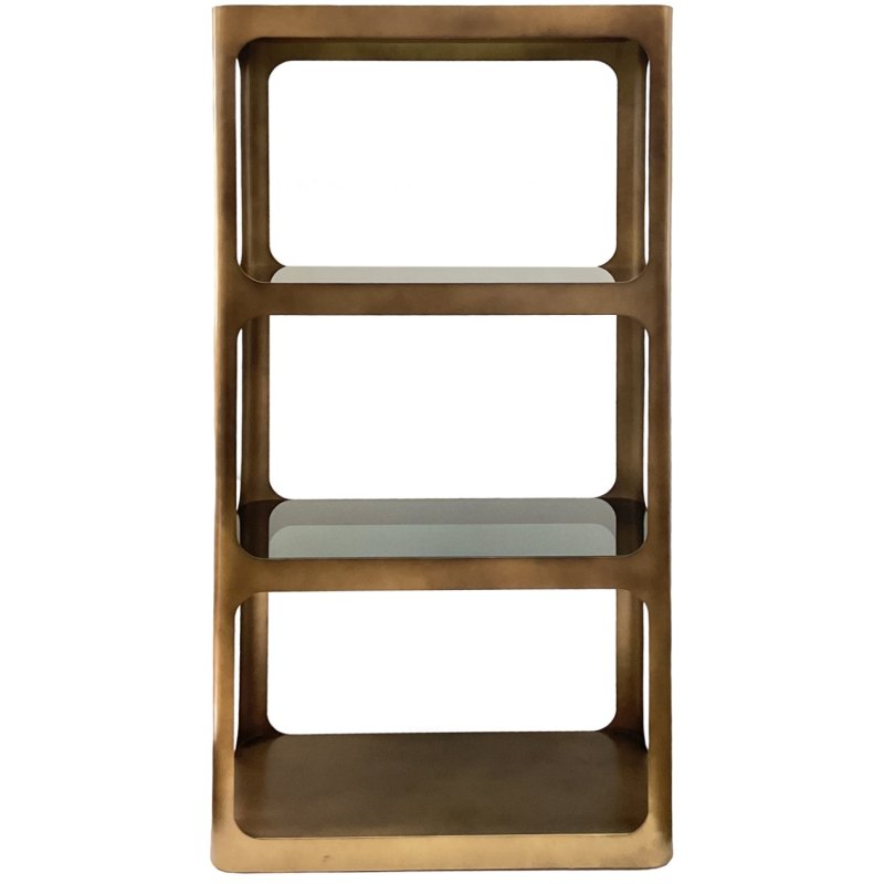 Thorpe Metal and Glass Shelving Unit Thorpe Metal and Glass Shelving Unit