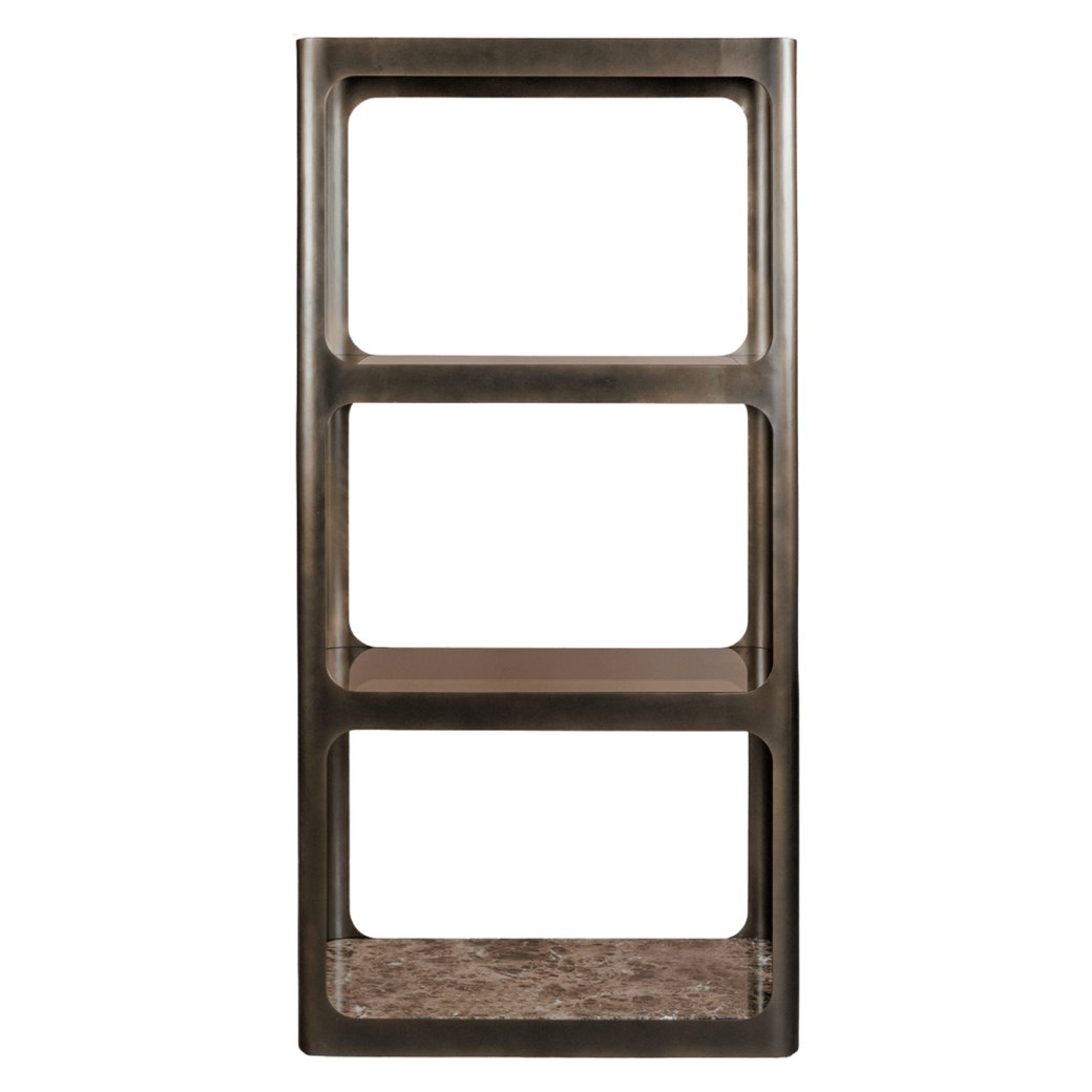 Thorpe Metal and Glass Shelving Unit Thorpe Metal and Glass Shelving Unit