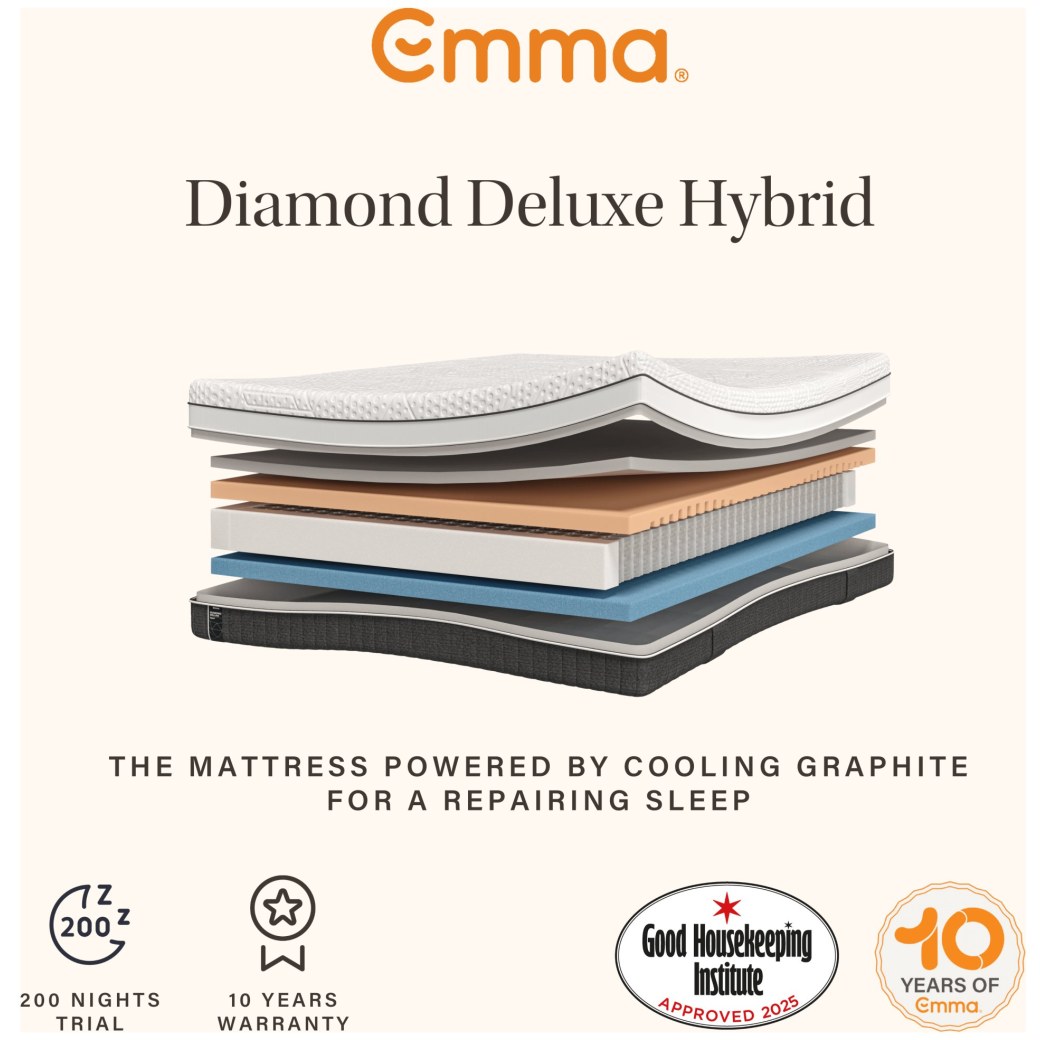 Emma Diamond Hybrid Deluxe Super King Mattress | Medium Hybrid